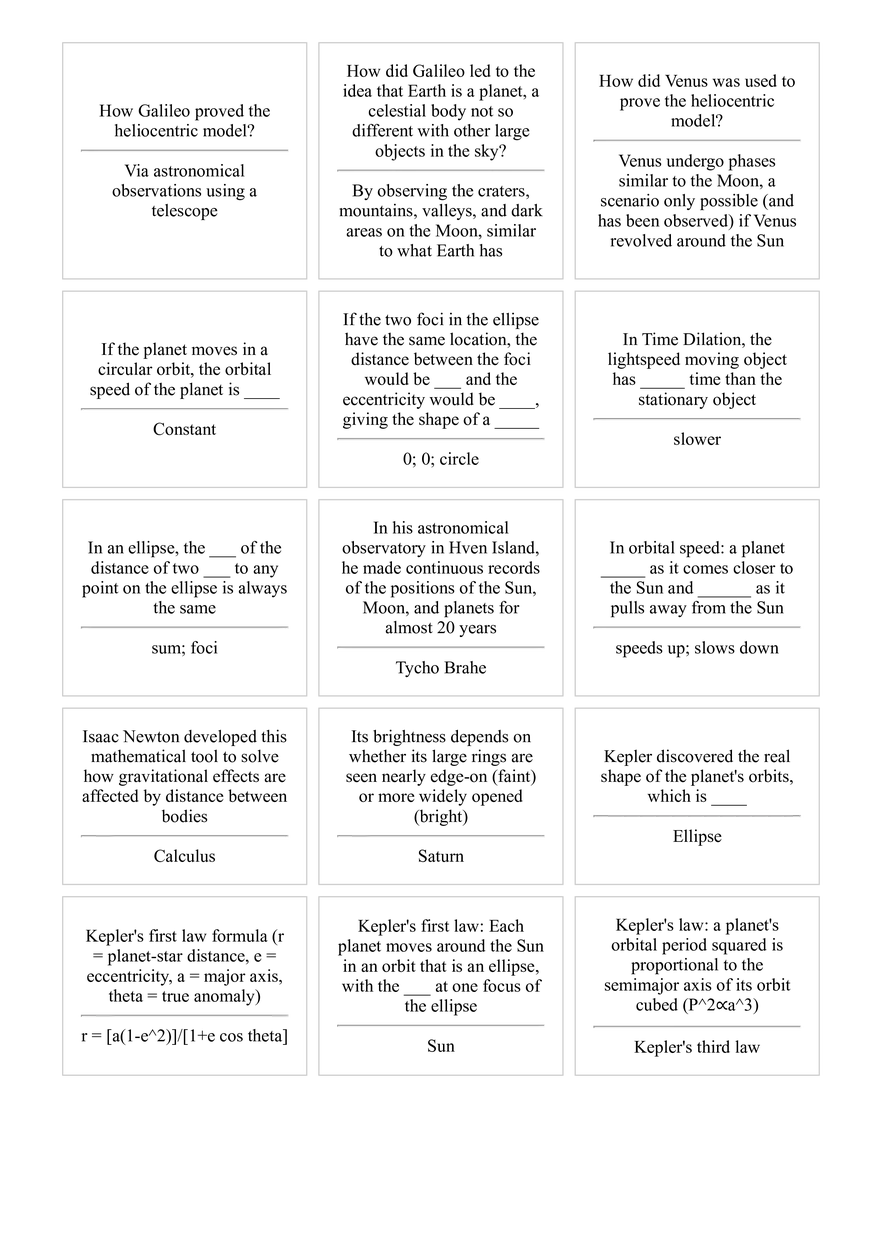 Astronomy Answers 3 - Page 1