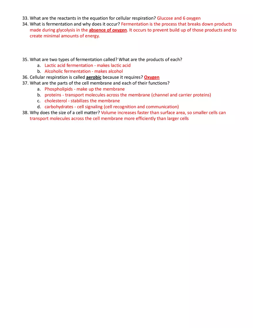 Biology Midterm Test Review Answers - Page 3