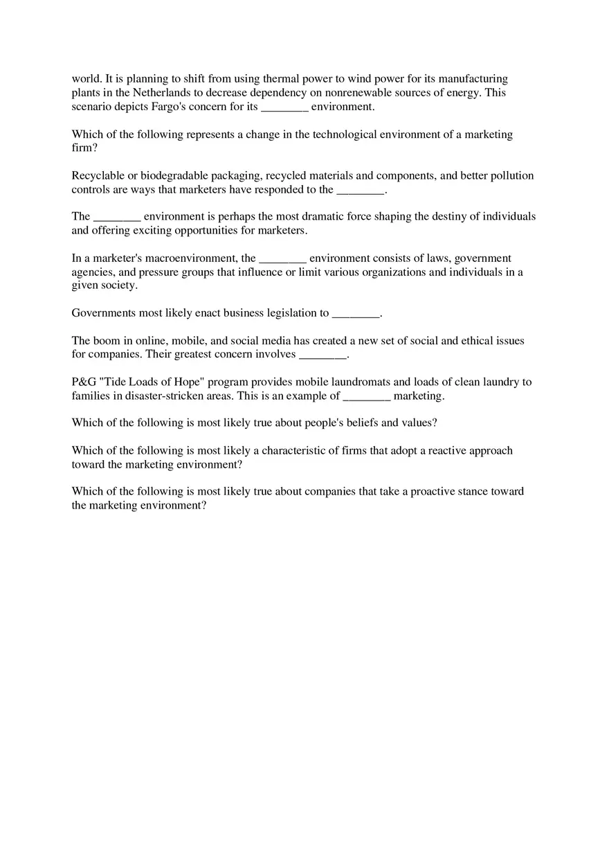 Chapter 3  Analyzing the Marketing Environment - Page 2