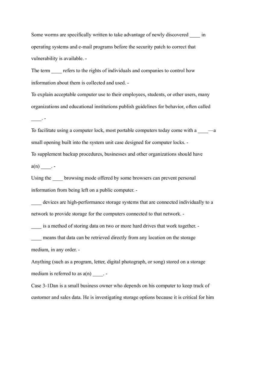 Operating System Study Fill in the Blank - Page 8