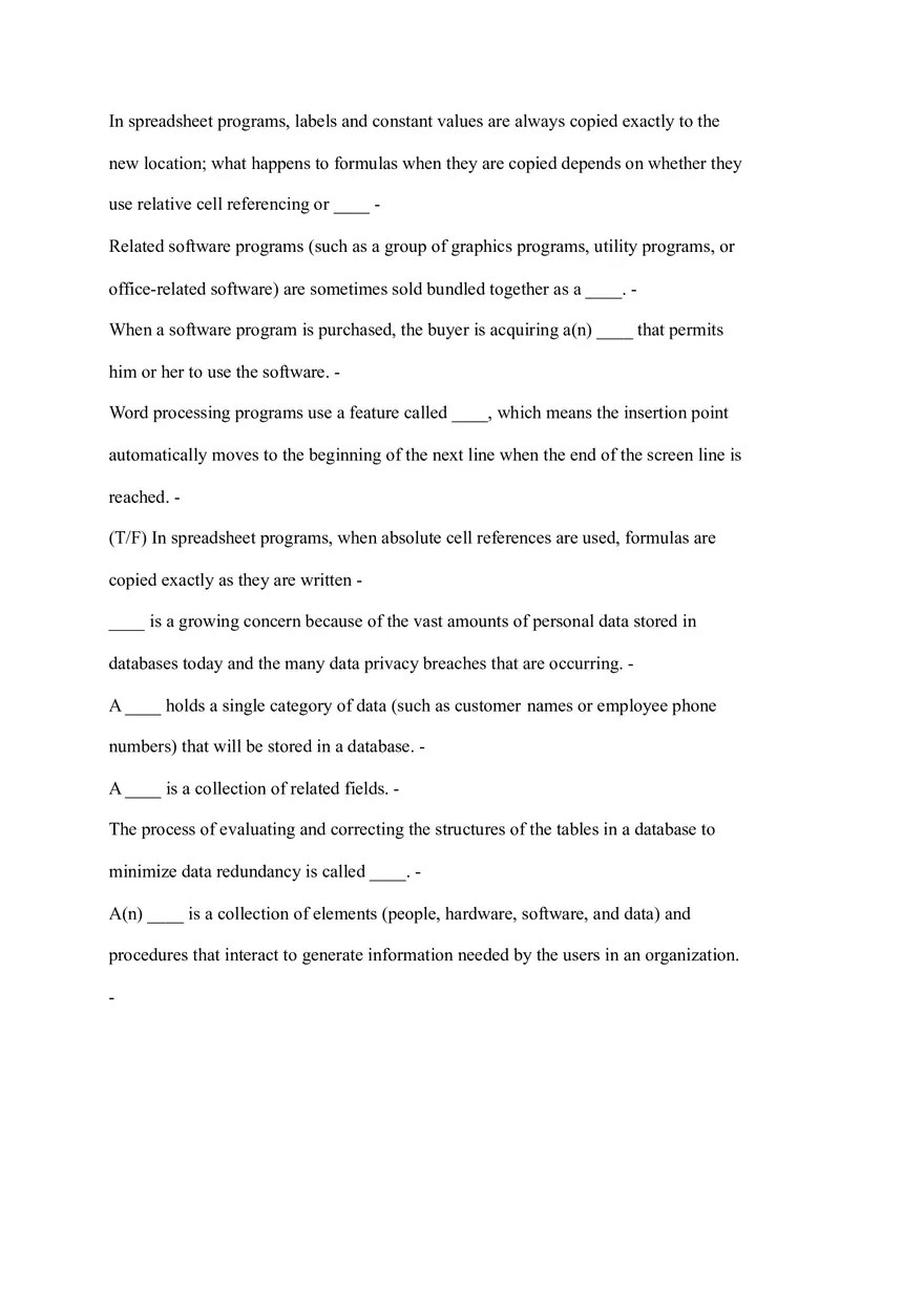 Operating System Study Fill in the Blank - Page 2