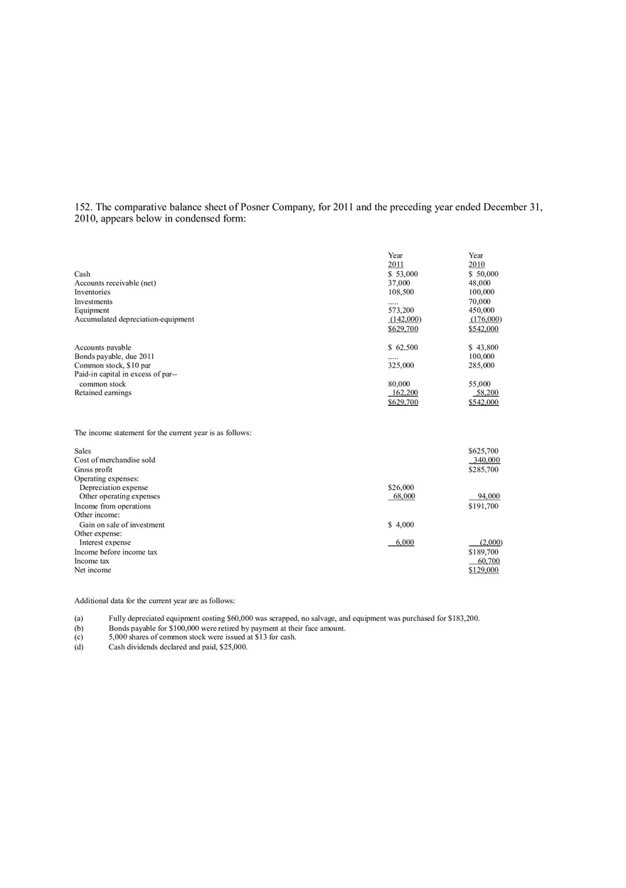 Statement of Cash Flows Questions Part 4 - Page 7