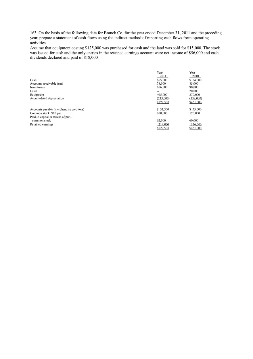 Statement of Cash Flows Questions Part 4 - Page 3