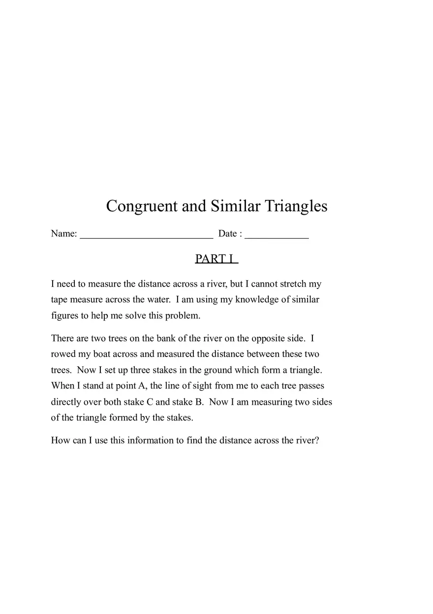 Geometry Pre-test Quiz Plan for Similar Triangles 2 - Page 4