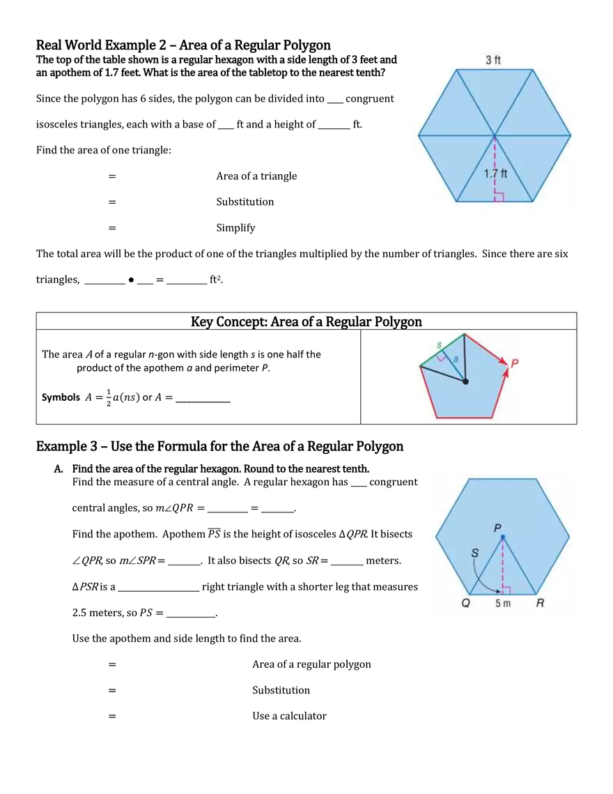 Areas of Regular Polygons and Composite Figures - Page 2