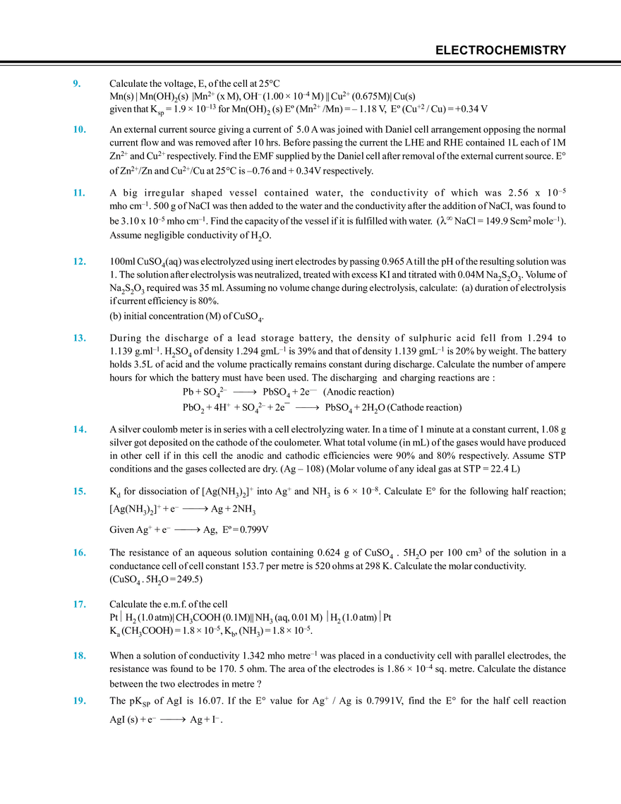 Electrochemistry Exercise # 4 - Page 2