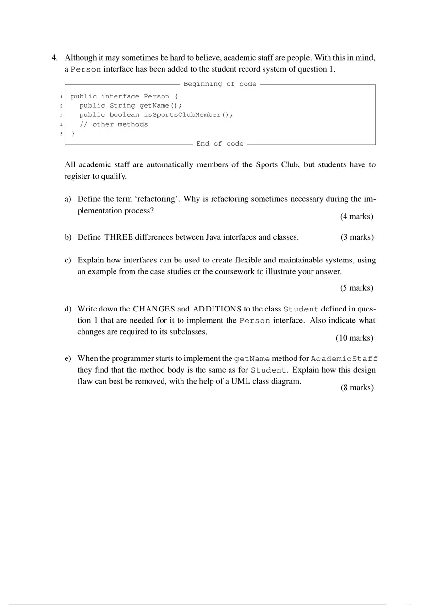 Java Programming Development Exam Questions - Page 5
