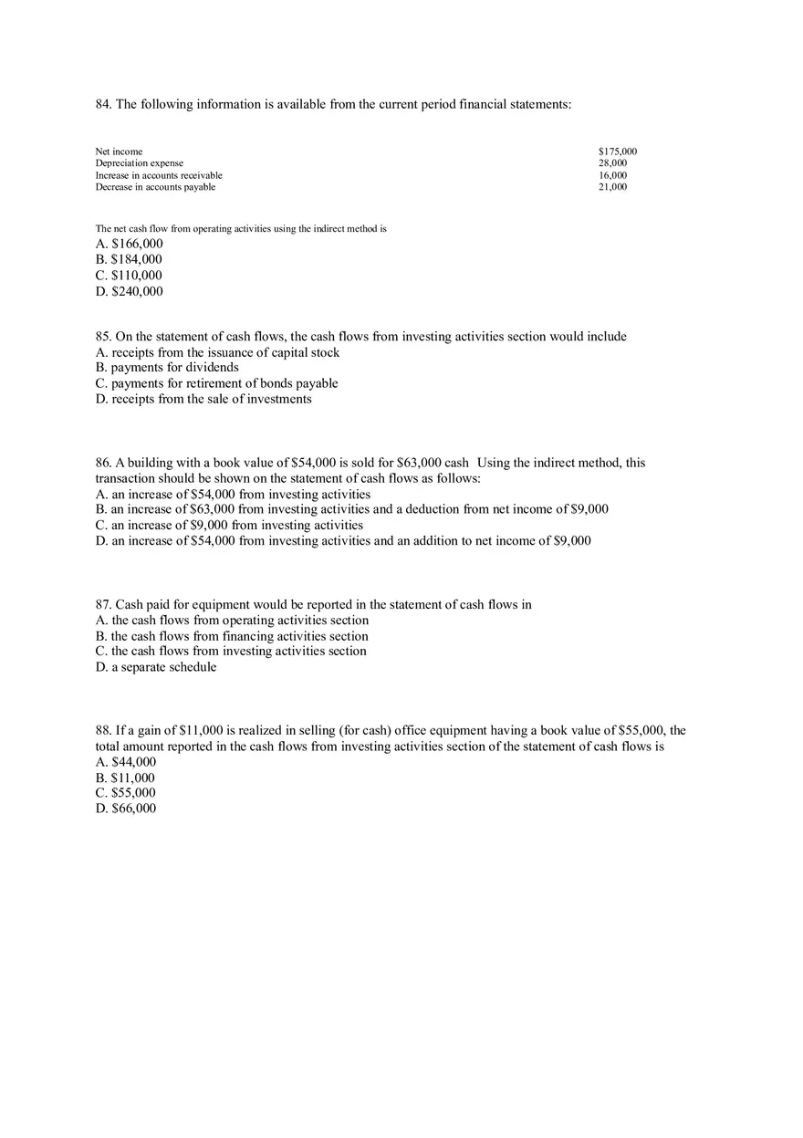 Statement of Cash Flows Questions Part 2 - Page 3