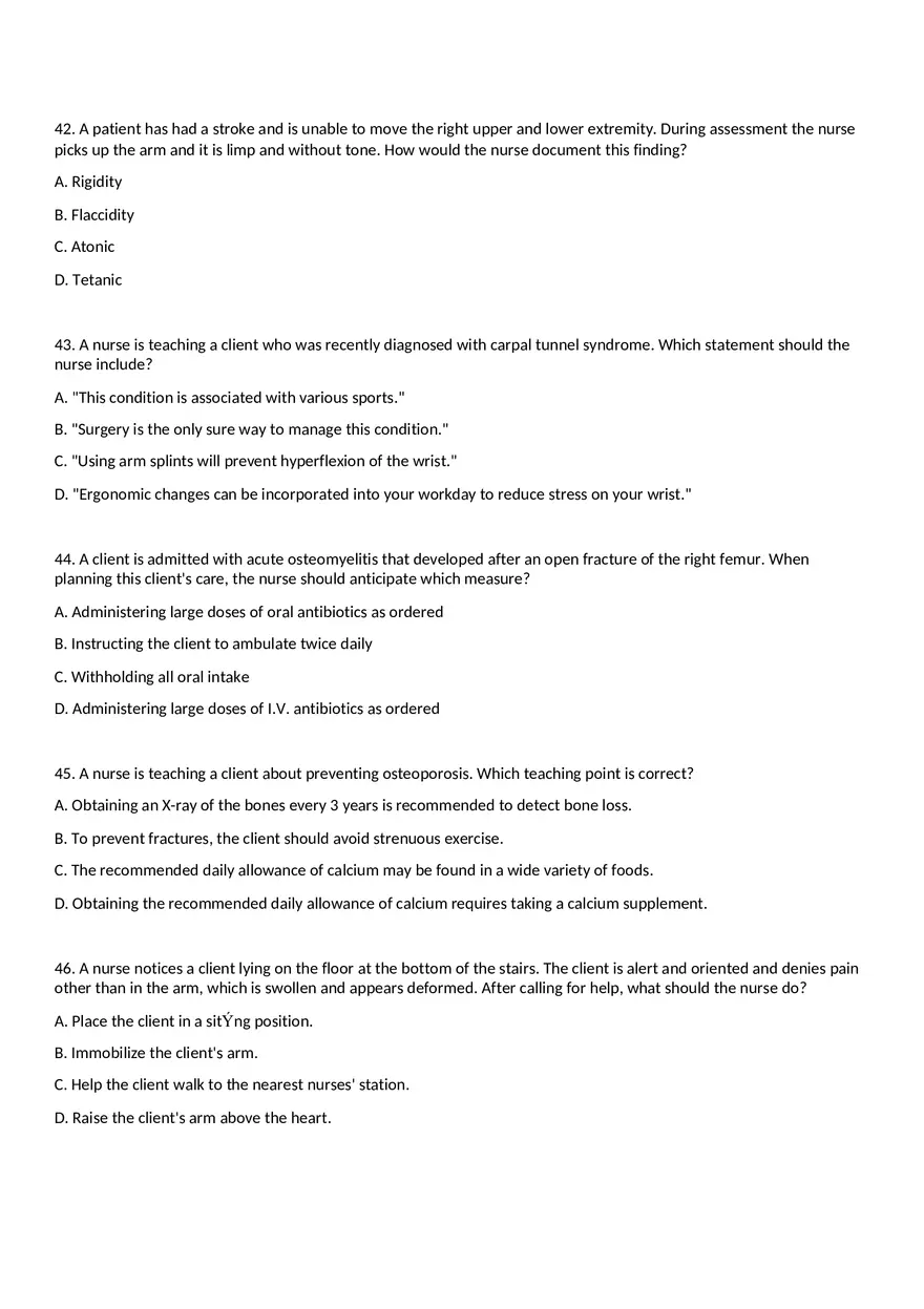 Multidimensional Care 1 Exam Part 2 - Page 1