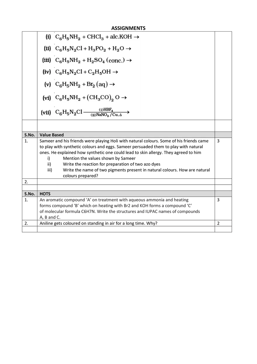 Amines Assignments - Page 4