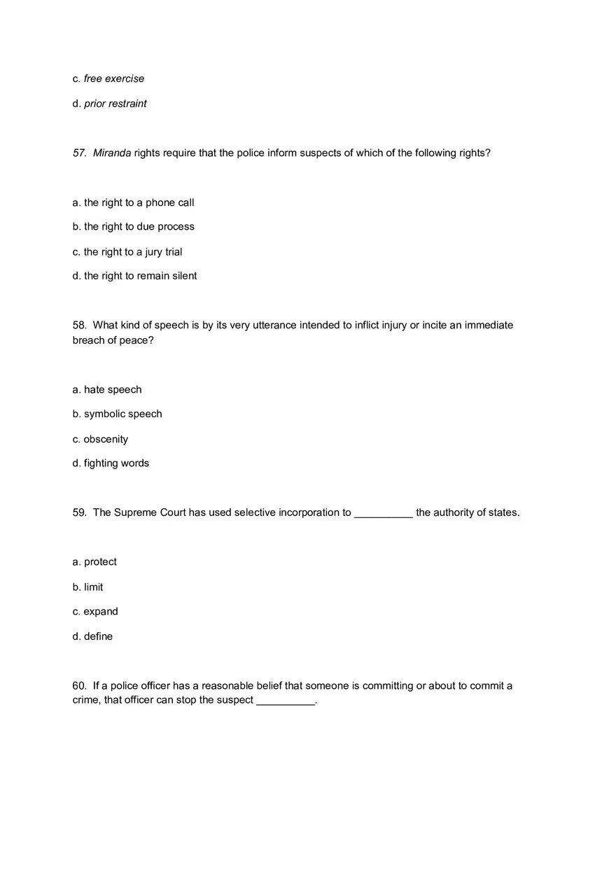 American Government Exam 1 Questions for Review and Practice - Page 9