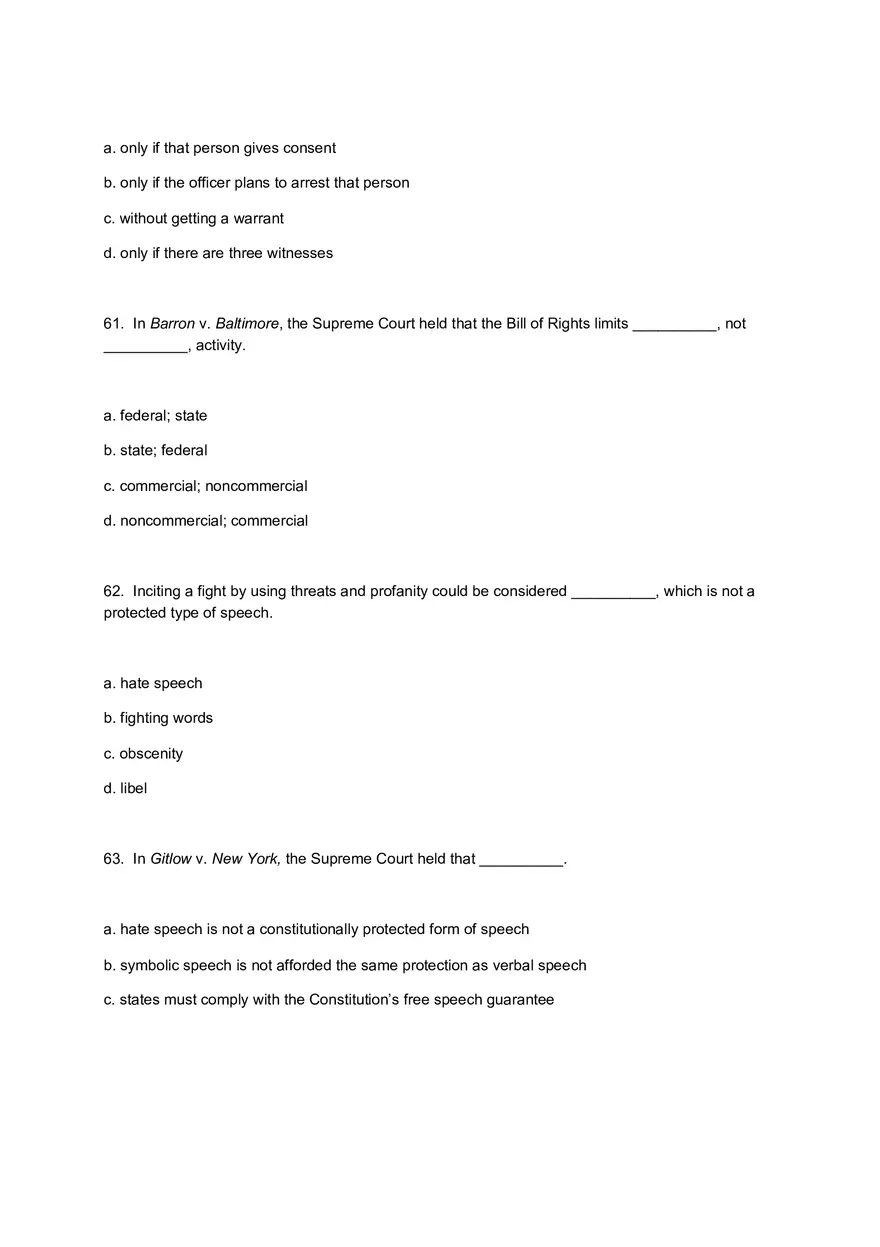 American Government Exam 1 Questions for Review and Practice - Page 10