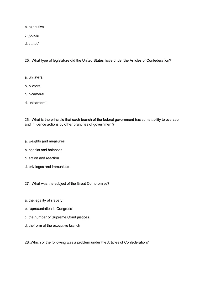 American Government Exam 1 Questions for Review and Practice - Page 19