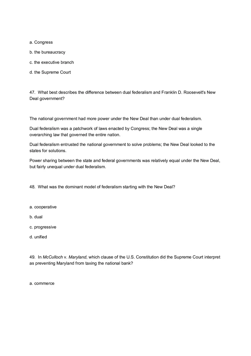 American Government Exam 1 Questions for Review and Practice - Page 6