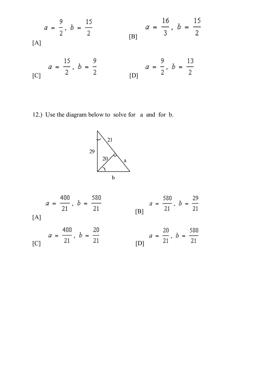 Geometry Pre-test Quiz Plan for Similar Triangles 1 - Page 8