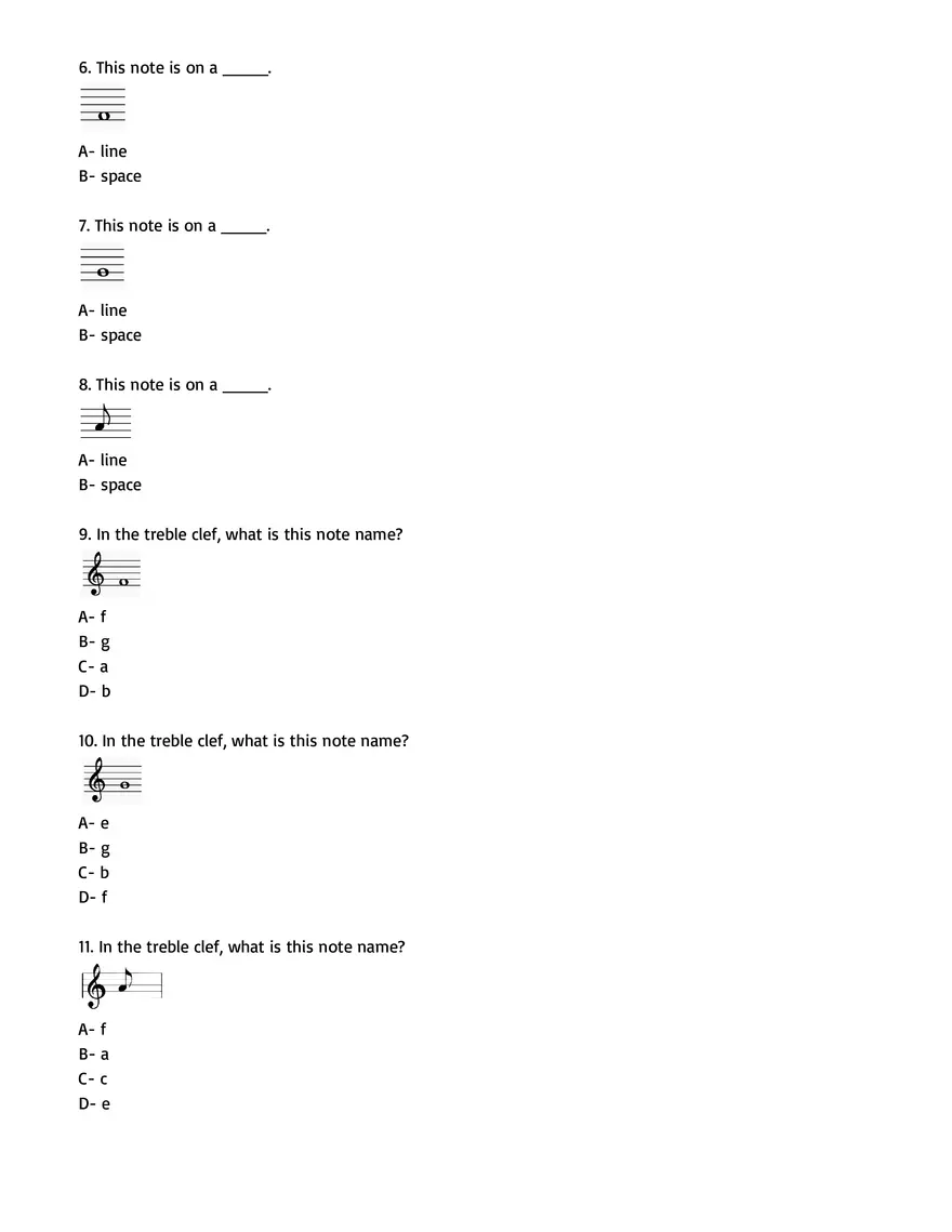 Choir Knowledge Pre-Test - Page 2