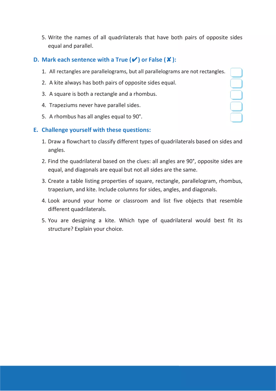 Kinds of Quadrilaterals - Page 2