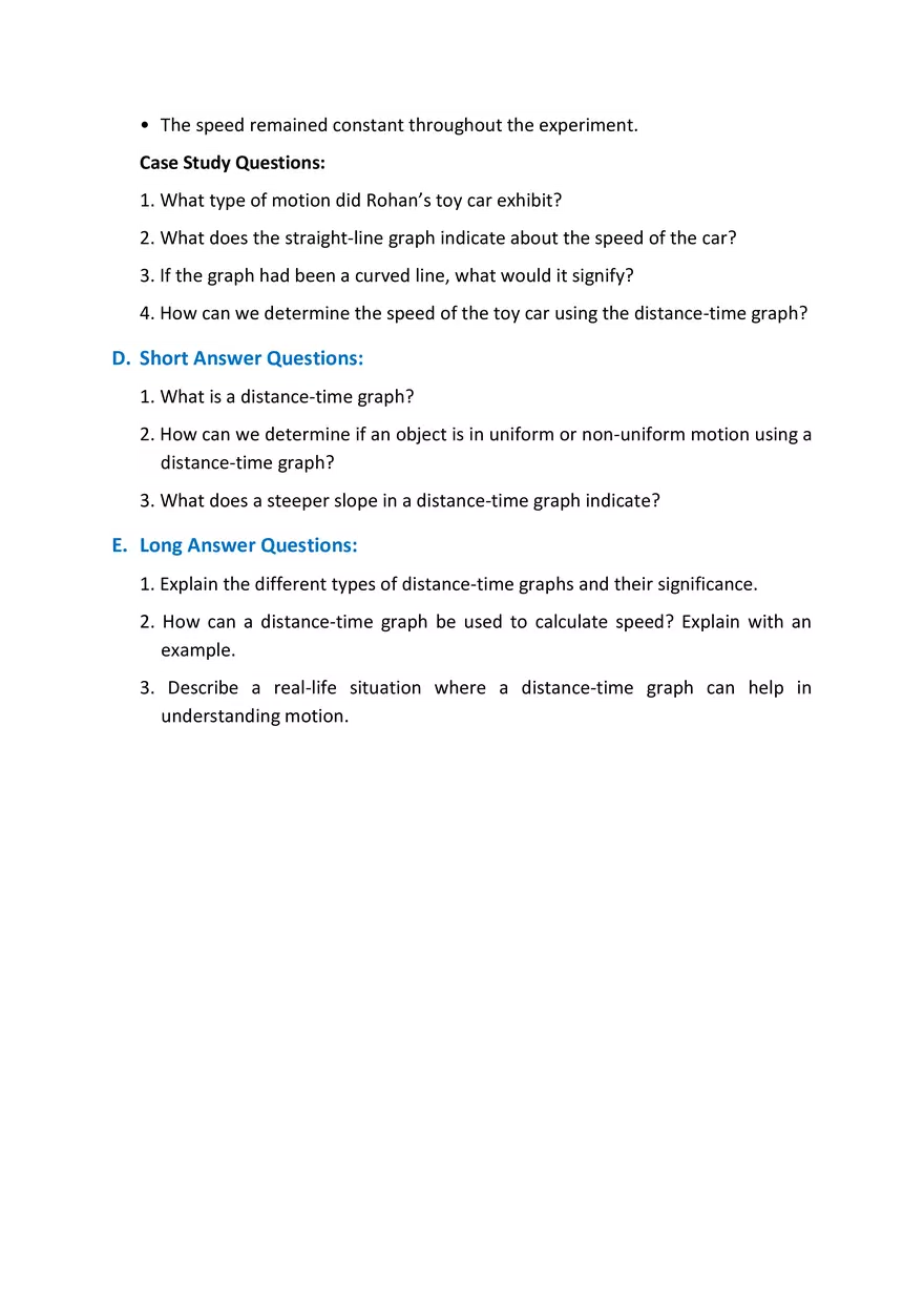 Distance – Time Graph - Page 2