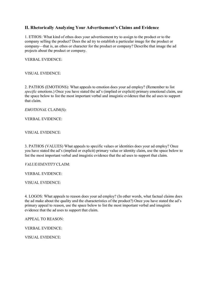 Invention Worksheet - Rhetorical Analysis - Page 2
