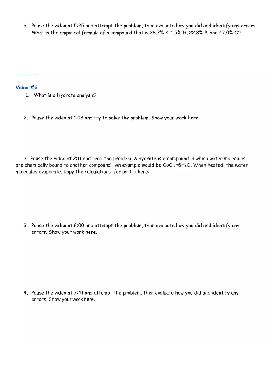 Elemental Composition of Pure Substances - Page 2