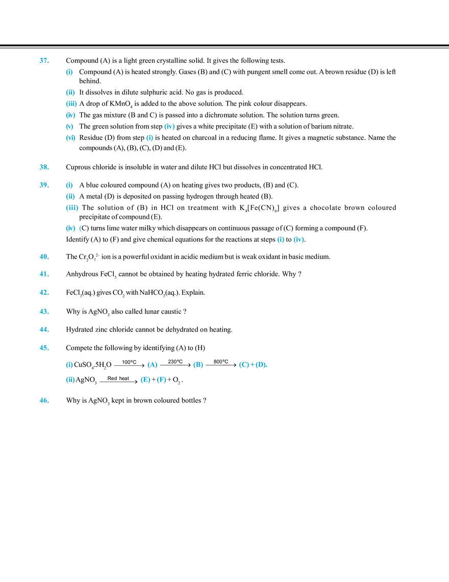 Transition Elements Exercise # 4 - Page 3