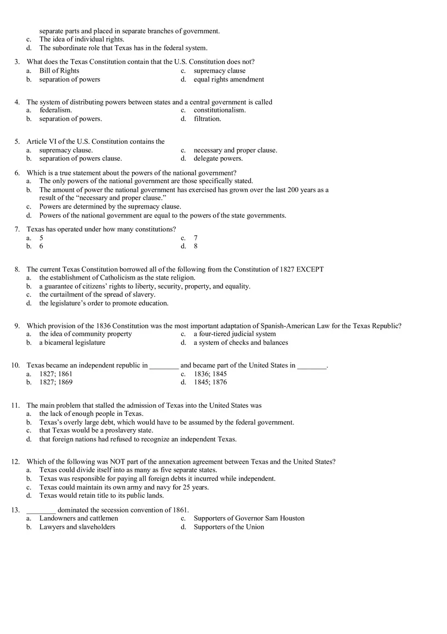 Review Questions Mid Term - Politology Pt1 - Page 7