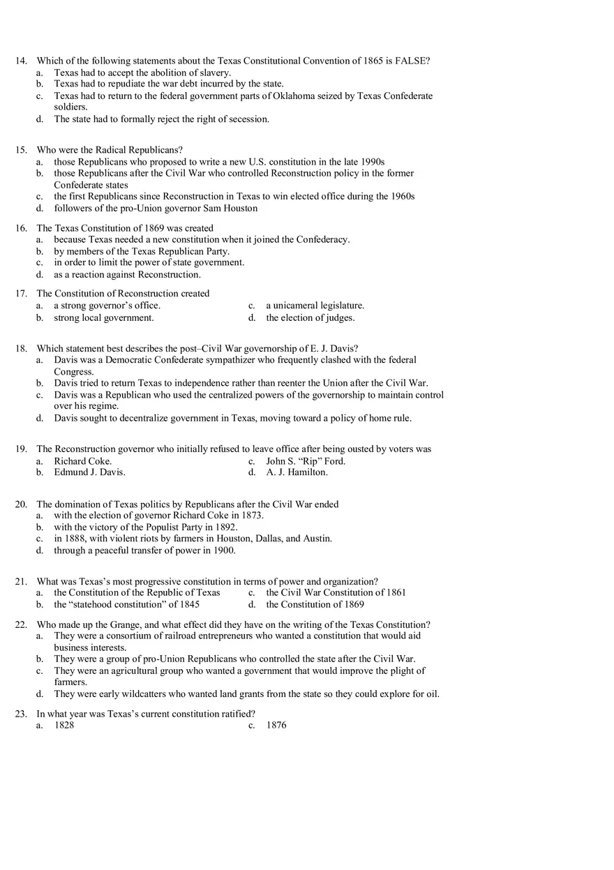 Review Questions Mid Term - Politology Pt1 - Page 8
