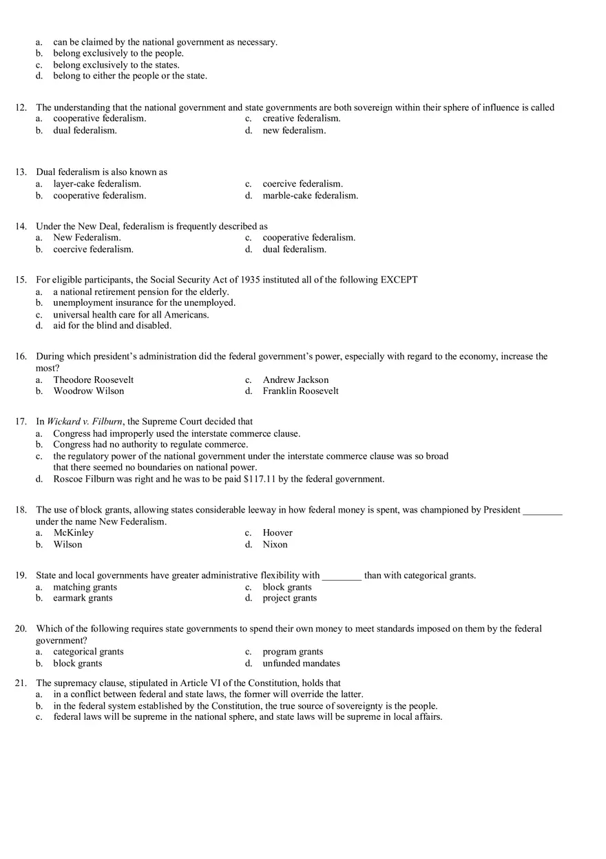 Review Questions Mid Term - Politology Pt1 - Page 12