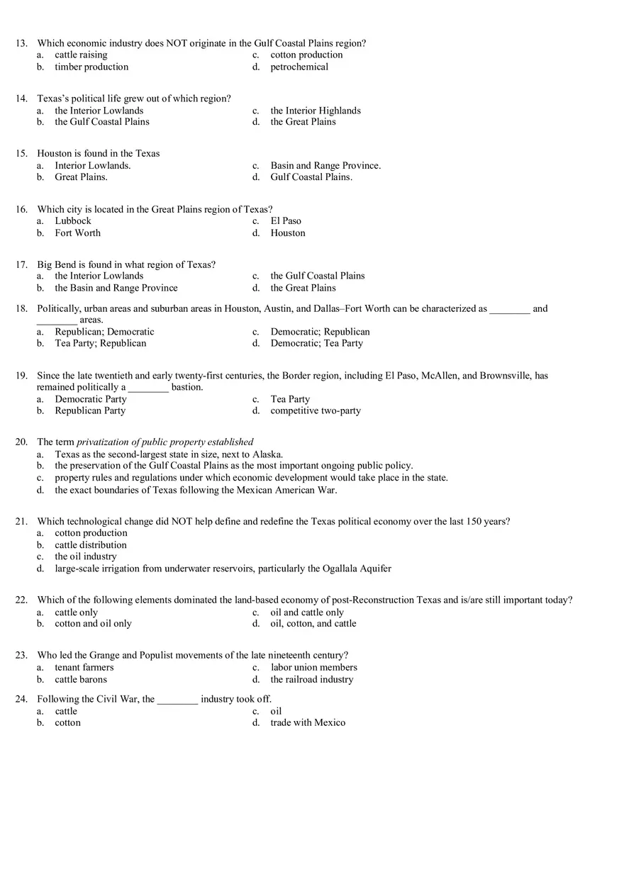 Review Questions Mid Term - Politology Pt1 - Page 2