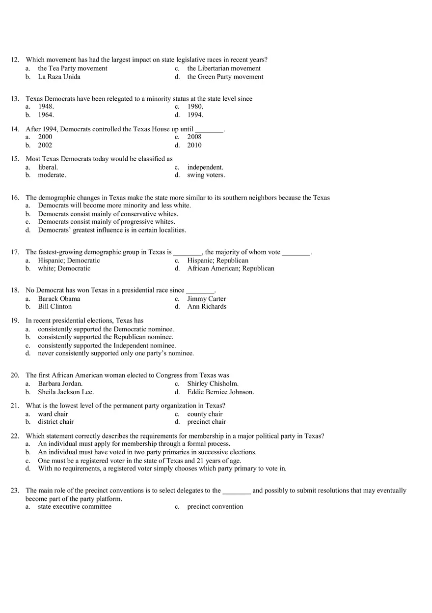 Review Questions Mid Term - Politology Pt2 - Page 1