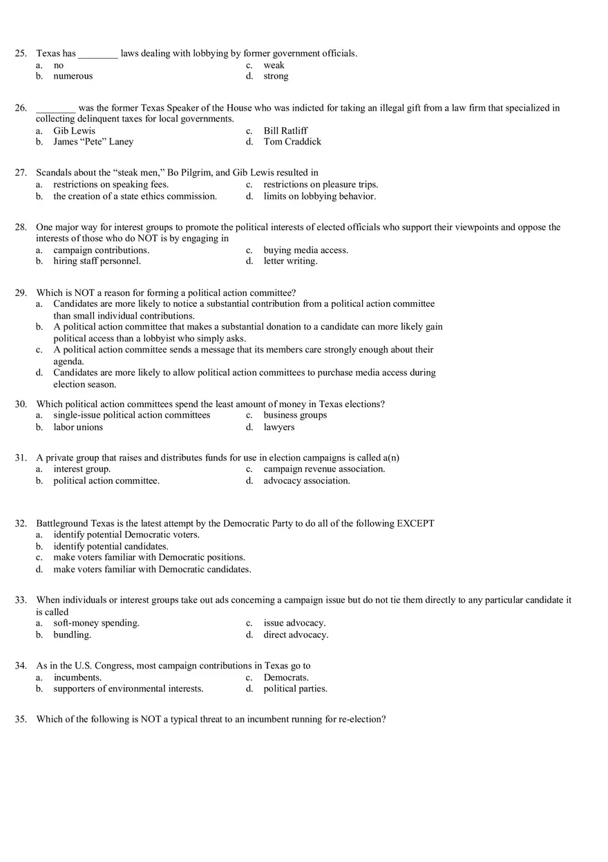 Review Questions Mid Term - Politology Pt2 - Page 3