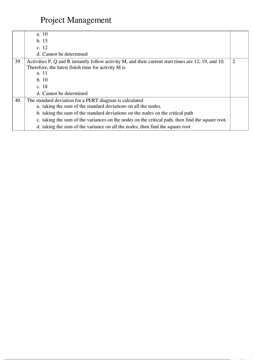 Practice Question of Project Management Set 1 - Page 6