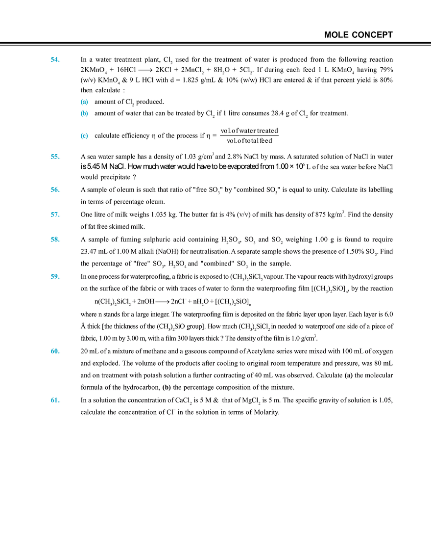 Mole Concept Exercise # 4 - Page 5