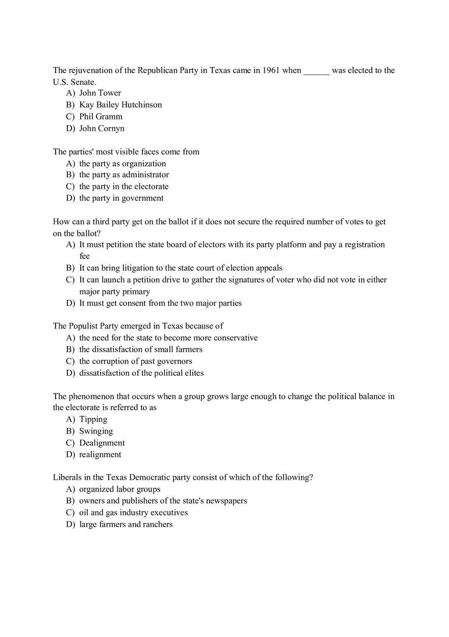 Chapter 5 Political Parties Quiz - Page 6