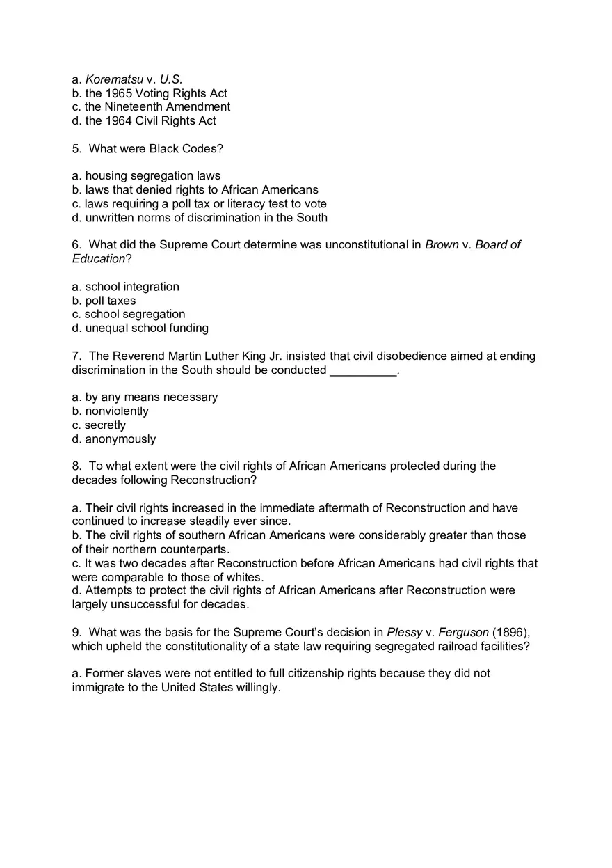 Exam 2 Review and Practice Questions - Page 2