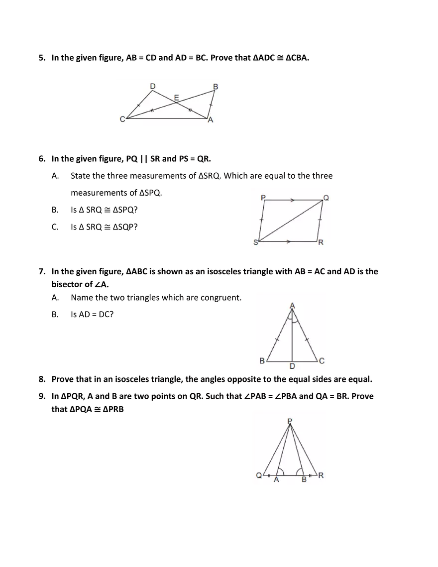 Criteria for Congruence of Triangles - Page 3