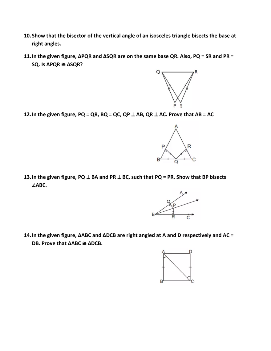 Criteria for Congruence of Triangles - Page 4
