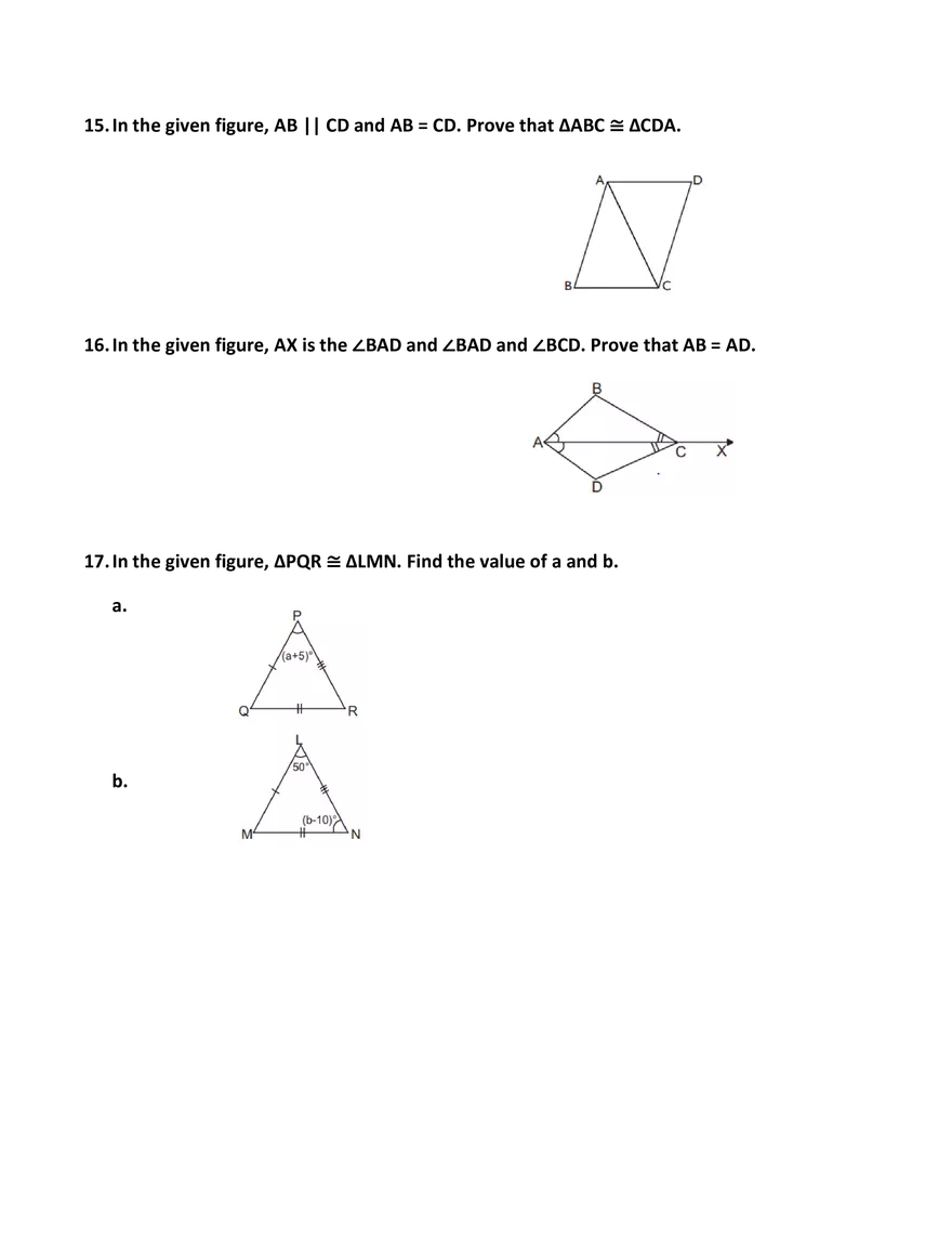 Criteria for Congruence of Triangles - Page 5