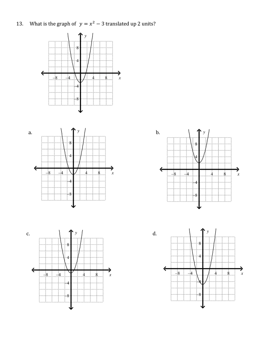 Algebra 2 Semester 1 Final A - Page 4