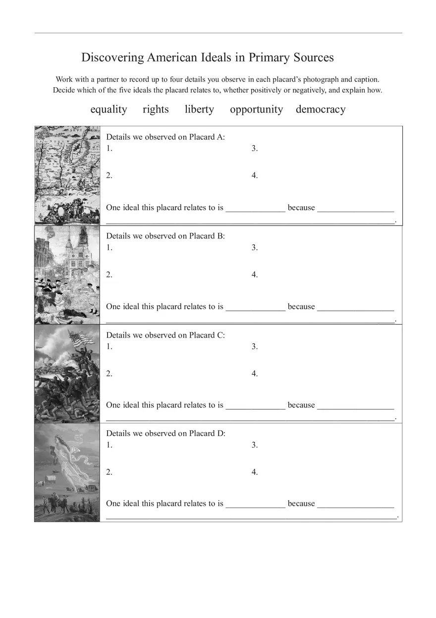 Discovering American Ideals in Primary Sources - Page 1