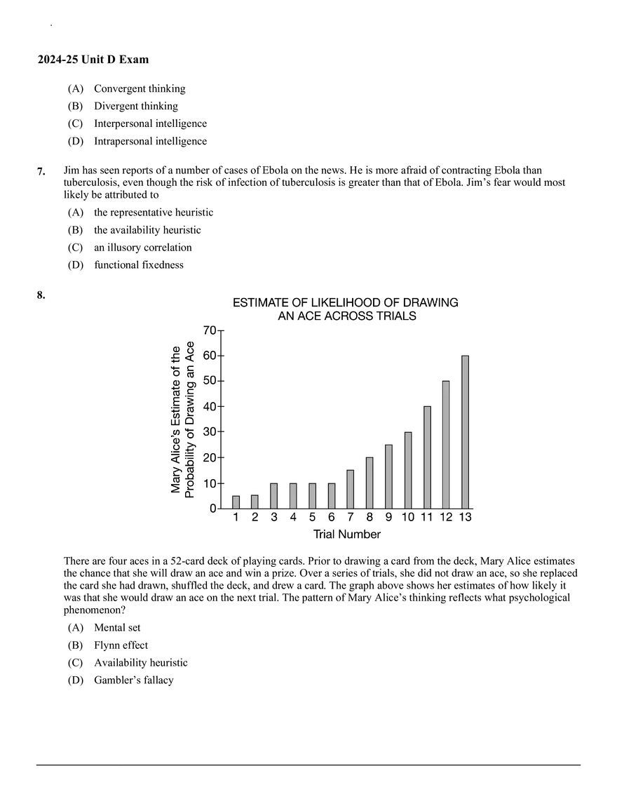 Psychology Unit D Exam - Page 2
