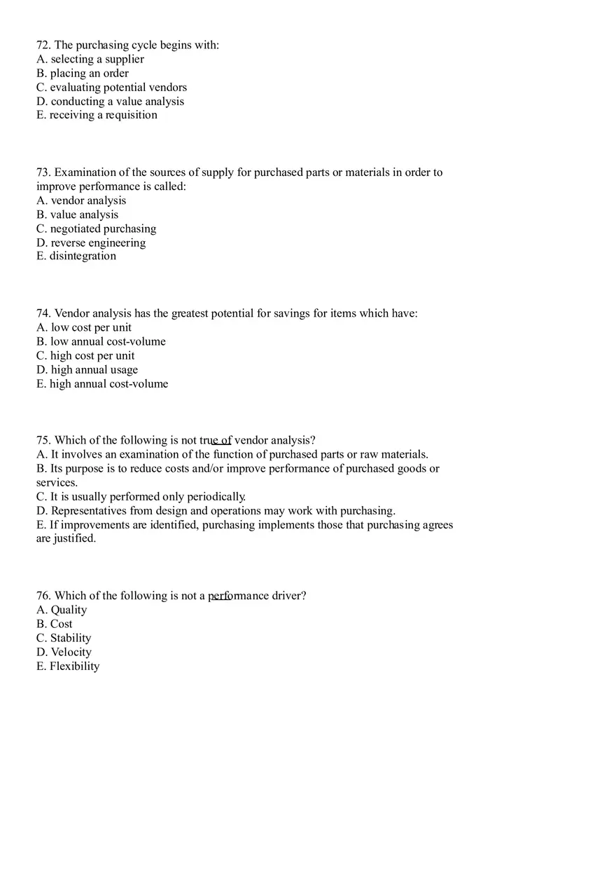 Industrial Engineering Supply Chain Management Questions - Page 3