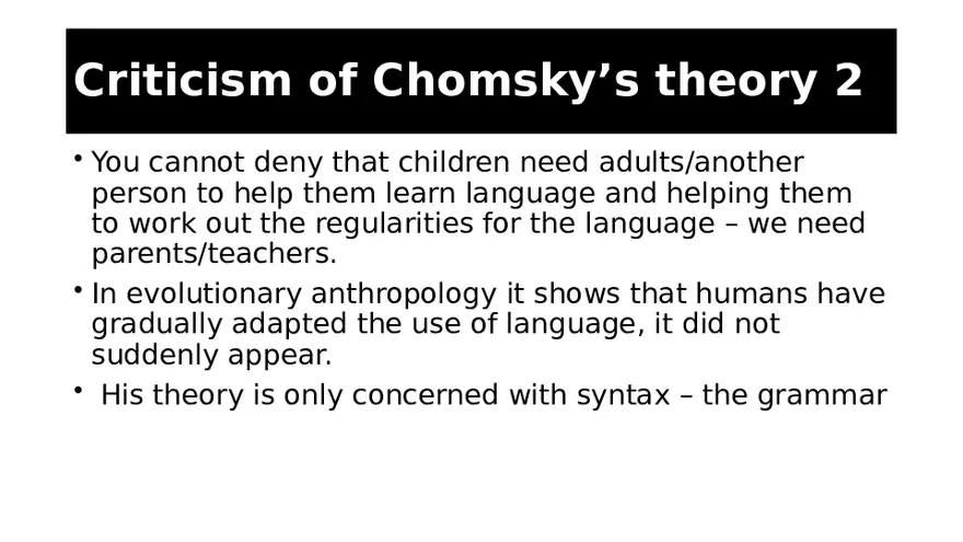 Chomsky and What is Language and How It is Acquired - Page 10