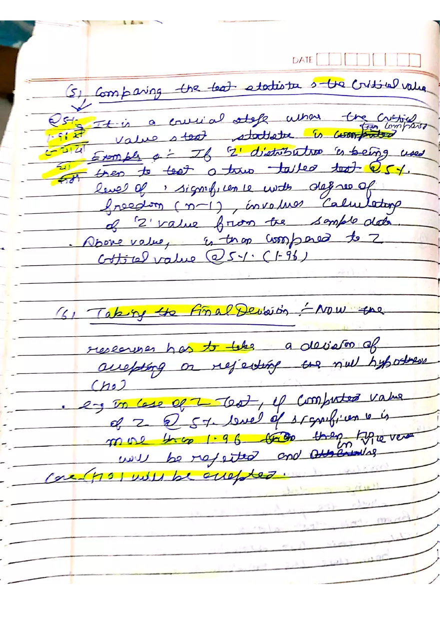 Hypothesis Testing Concepts and Theory Notes - Page 10
