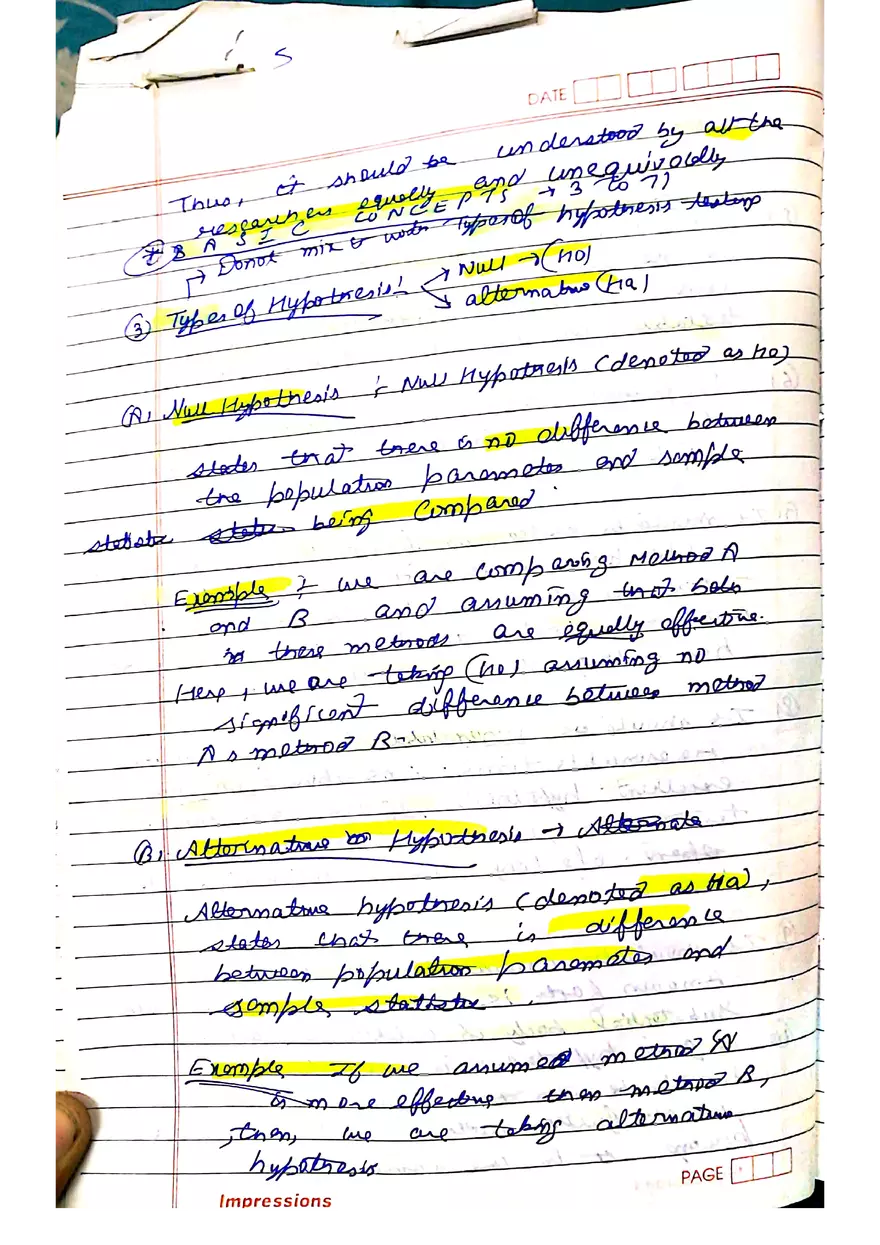 Hypothesis Testing Concepts and Theory Notes - Page 15