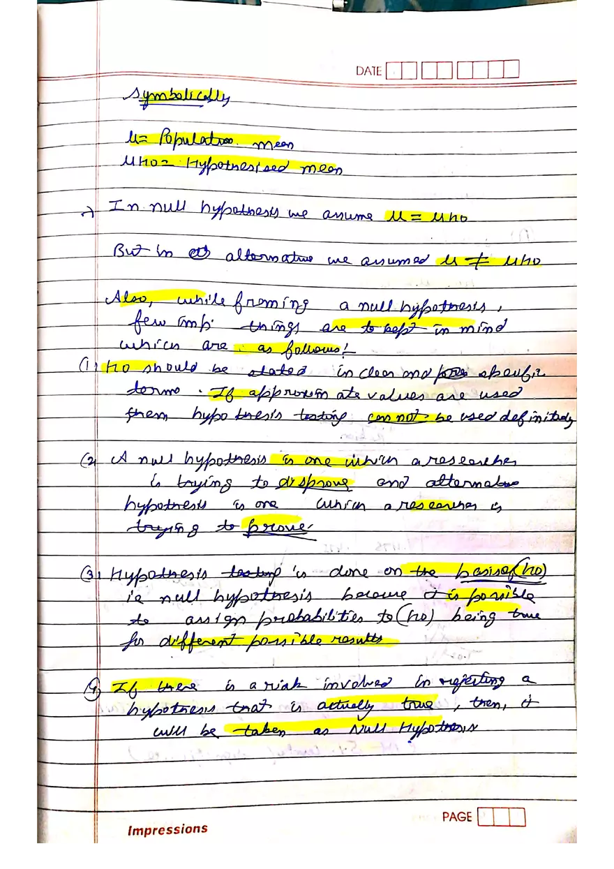 Hypothesis Testing Concepts and Theory Notes - Page 16