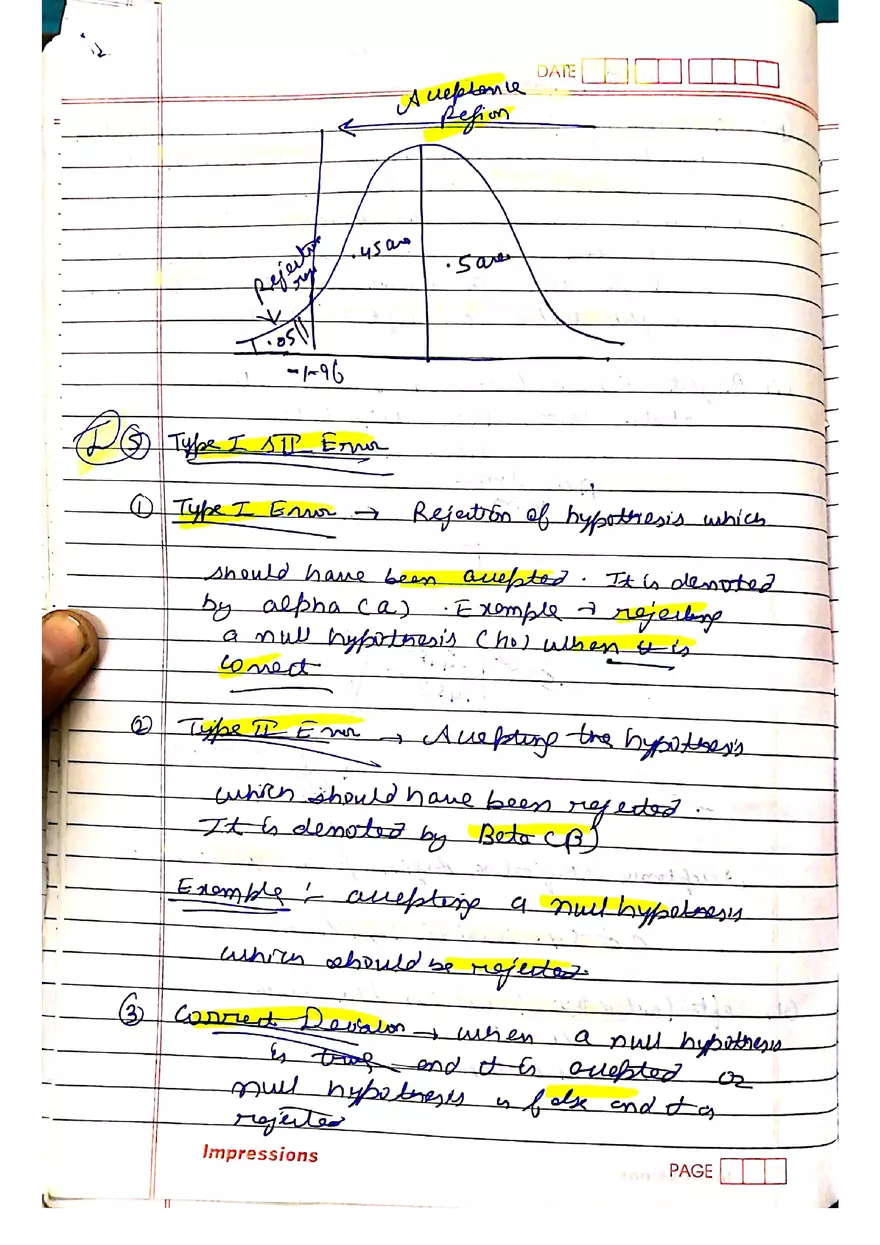 Hypothesis Testing Concepts and Theory Notes - Page 19