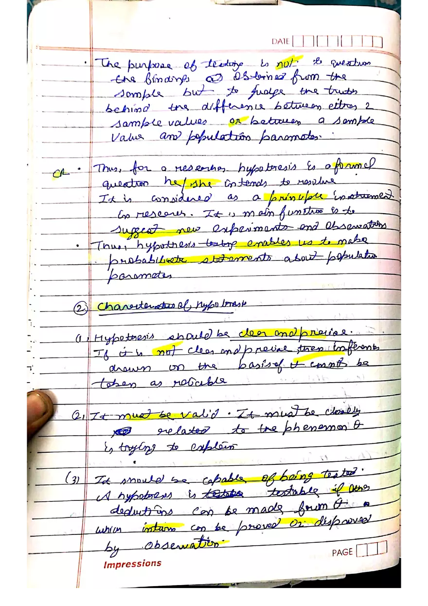 Hypothesis Testing Concepts and Theory Notes - Page 2