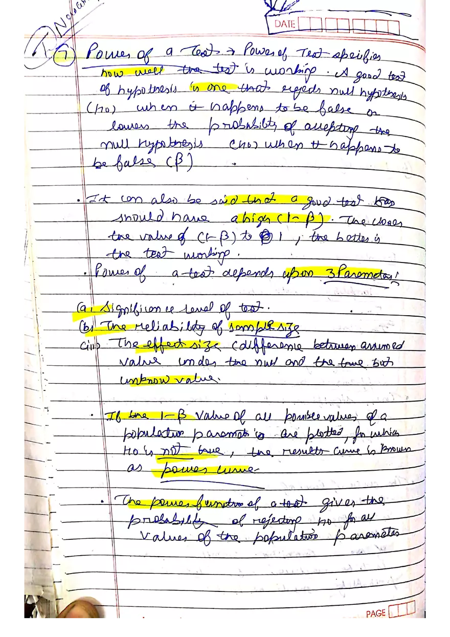 Hypothesis Testing Concepts and Theory Notes - Page 4
