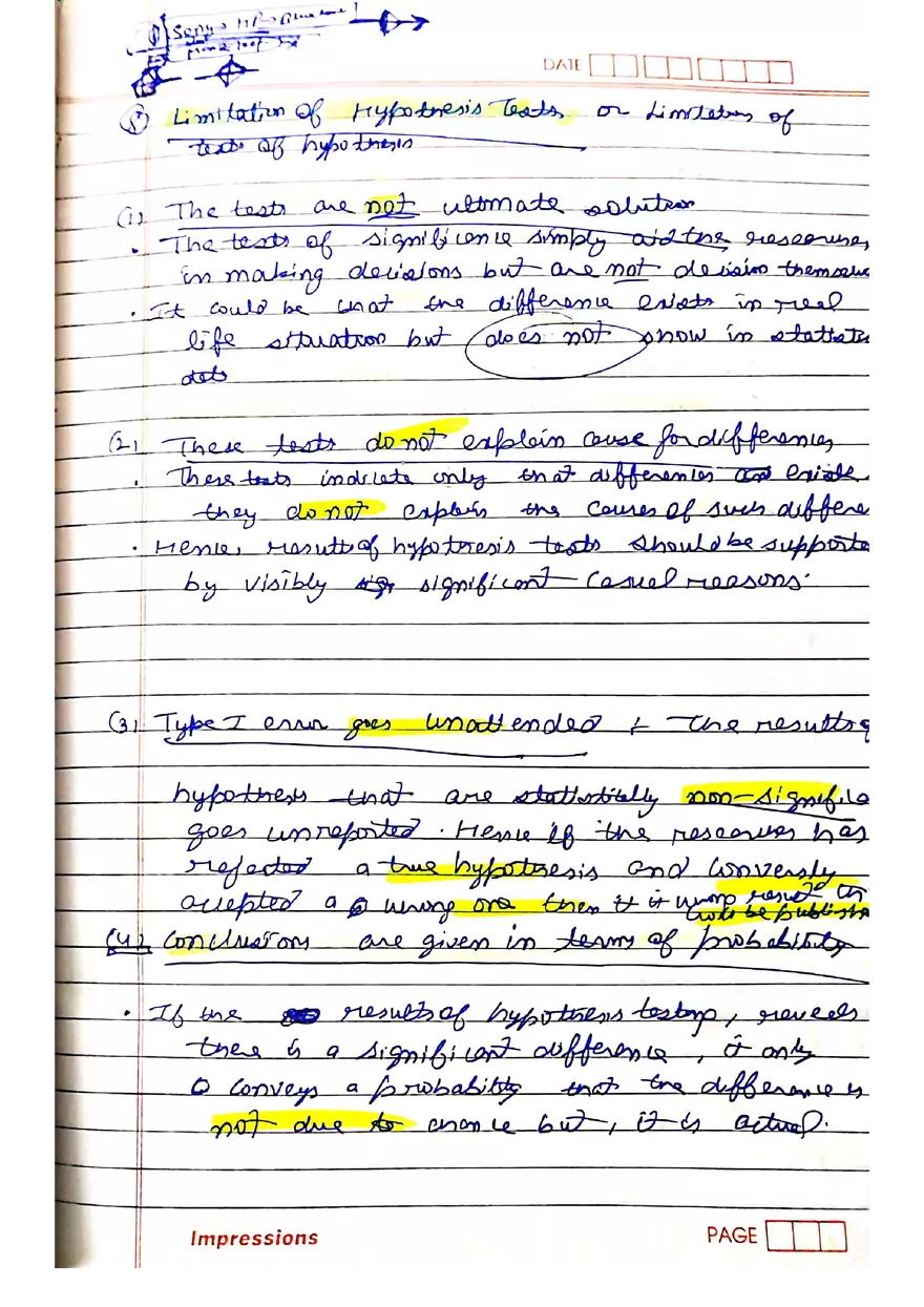 Hypothesis Testing Concepts and Theory Notes - Page 5